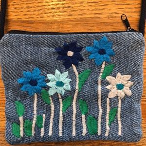 Embroidered small crossbody